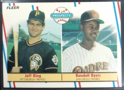 1988 Fleer Jeff King, Randy Byers Rookie #653 RC - Image 1 of 3