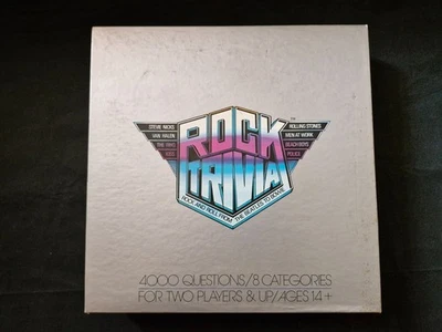 Rock Trivia Board Game 4000 Questions Vintage 1984 Missing 2 Cards - Image 1 of 4