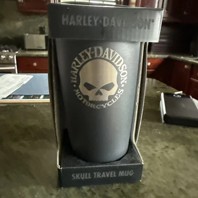 Taza de viaje Harley-Davidson Core Willie G Skull acero inoxidable, negra HDX-98618 Foto 1 de 4