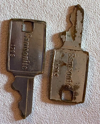 Juego de 2 llaves de repuesto de equipaje Samsonite 170S vintage maleta 170 S Foto 1 de 4
