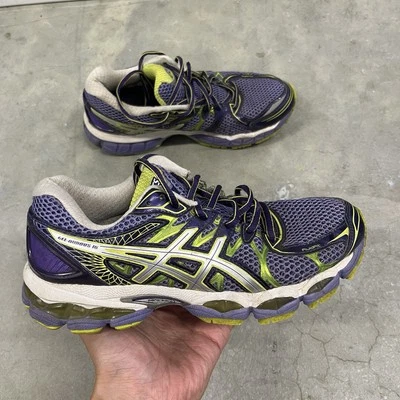 ASICS GEL NIMBUS 16 viola e verde donna corsa passeggio UK:6 - Immagine 1 di 4