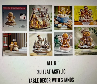 2D扁平亚克力姜饼人展示装饰带支架 — 第 1/4 张图片