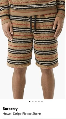 Auténticos Pantalones Cortos Burberry Howell Polar Rayas XL ARCHIVO BEIGE IP S. Usados. Foto 1 de 4