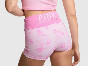 VS PINK x LOVESHACKFANCY COTTON MICRO FOLD OVER SHORTS BEAUX ICONS FLORAL NWT M - Picture 1 of 4