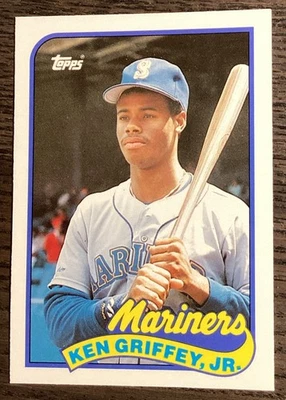 Tarjeta de novato 1989 Topps intercambiada Ken Griffey Jr #41T RC HOF Seattle Mariners Foto 1 de 2
