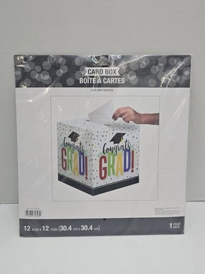 12in. X 12in. Creative Converting Colorful Grad Card Box - Image 1 of 2