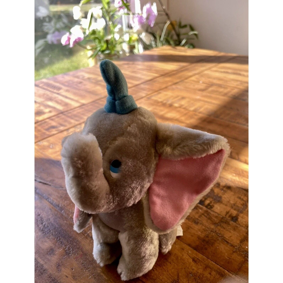 Vtg Walt Disney Productions Dumbo Plush Stuffed Animal Toy W.D.P - Image 1 of 4