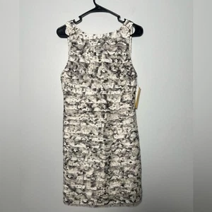 Alice + Olivia Tegan schwarz/weiß Stufen Etuikleid Minikleid Gr. 8 Neu mit Etikett - Bild 1 von 6