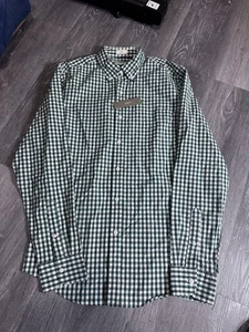 Herren J Crew Re-imagined Slim Square Hemd Größe Small Grün Langarm - Bild 1 von 6