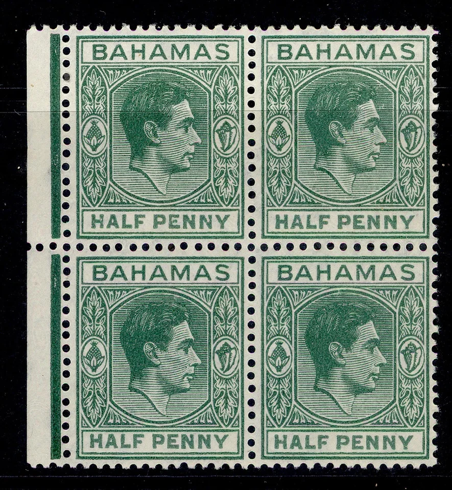 BAHAMAS GVI SG149d, ½d myrtle-green, NH MINT. Cat £56. BLOCK x4 - Image 1 of 1