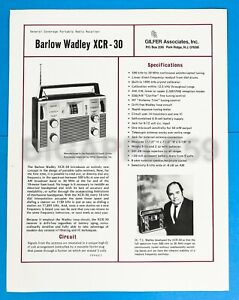 Barlow Wadley XCR-30 Factory Product Brochure Flyer **SCARCE**