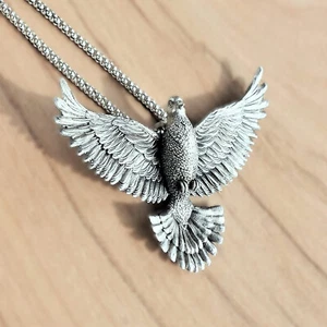 Ciondolo colomba con catena argento | collana colomba della pace | catena argento colomba - Foto 1 di 12