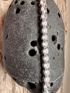 Oversized Tennis Armband aus 925 Sterling Silber mit Swarovski Kristallen - Bild 1 von 15