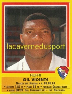 275 PETER RUFAI # NIGERIA GIL VICENTE FC STICKER PANINI FUTEBOL 1999 2000 - Imagen 1 de 1