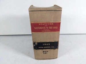Statutes and Amendments to the Codes of California 1945 Vintage Book - Picture 1 of 7