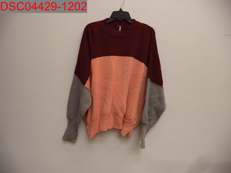 People Sweater Easy Street Colorblock Oversized Women Sz XS 414