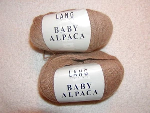 2 SKEINS - LANG BABY ALPACA - Fingering weight. 370 yds. Color # 891 - Camel - Picture 1 of 3