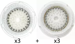 New 6 x PuraSonic Neo Facial Brush Heads 3 Gentle + 3 Everyday fits Clari Sonic - Picture 1 of 6