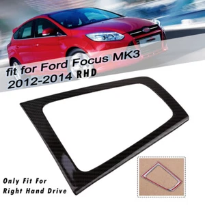 Carbon Fiber Style Gear Shift Panel Frame Cover For Ford Focus MK3 2012-2014 RHD - Picture 1 of 5