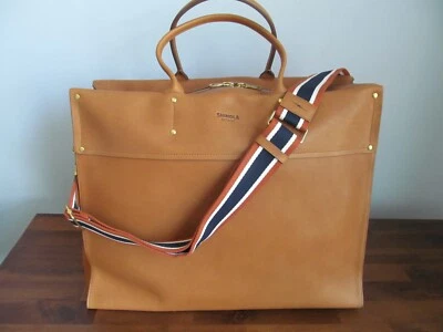Shinola Detroit-MI Saddle Tan Leather Shoulder Carry On Travel Valise $1,495 NWT - Image 1 of 4