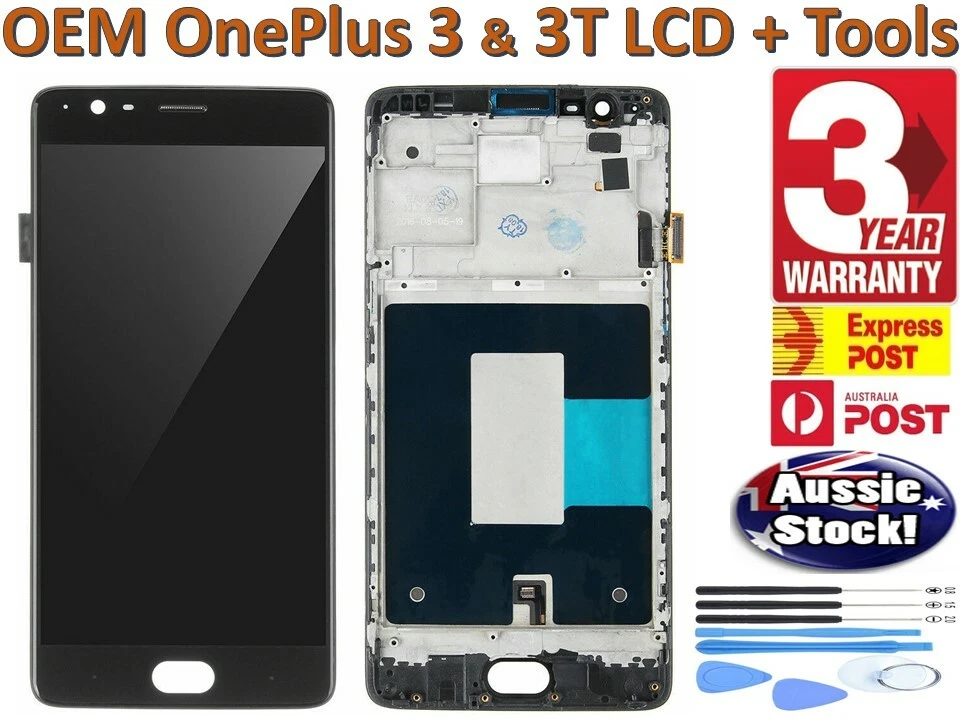 LCD Touch Screen Display + Digitizer for OnePlus 3 / 3T Three A3000 A3003 AU - Image 1 of 1