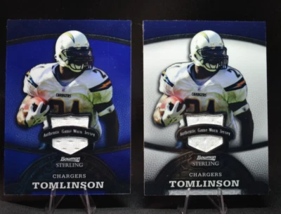 2008 Bowman Sterling Blue/White Jerseys /349 & /389 LaDainian Tomlinson #63 HOF - Image 1 of 4