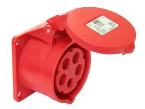 PCE CEE 32A Anbausteckdose Einbausteckdose Drehstrom Einbau-Steckdose Steckdose - Bild 1 von 3