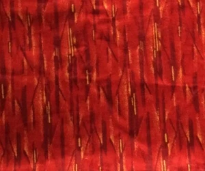 Cotton Flannel Fabric Red &Yellow 4m x 78cm.Made in Russia - Picture 1 of 5