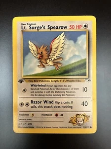 1st Edition Lt. Surge’s Spearow - Gym Heroes - #83/132 - Vintage Card - LP - Picture 1 of 2