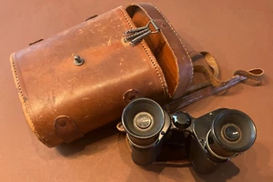 Alt Fernglas 7x Huet Paris Riemen Tasche Messing Militär ohne Strichplatte 1-2WK - Bild 1 von 11