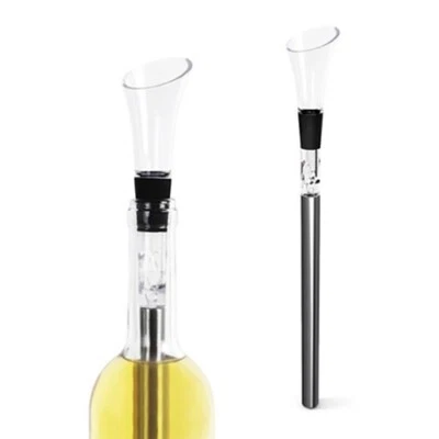 Asta Raffredda rinfresca vino l'hedoniste con tappo versatore acciaio e acrilico - Immagine 1 di 4