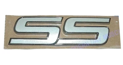 New GM Chrome White SS Emblem For 06-11 Chevy HHR 06-07 Monte Carlo 06-12 Impala - Image 1 of 3