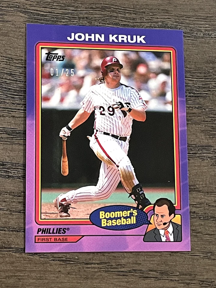 2024 Topps X Chris Berman Purple John Kruk #30 Philadelphia Phillies /25 - Image 1 of 2
