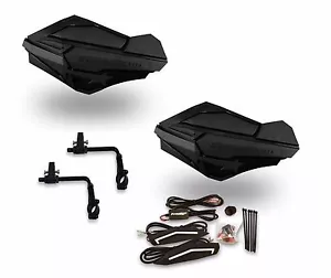 Powermadd Sentinel Hand Guards Tri Mount Lights Black King Quad 700 750 Vinson - Bild 1 von 5