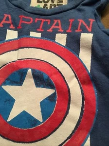 Captain America Baby Mädchen Top Größe 6-12 Monate blau - Bild 1 von 3
