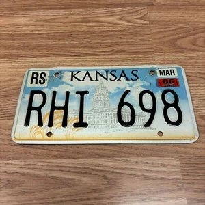 Vintage 2006 Kansas License Plate RHI 698 Capital - Picture 1 of 4