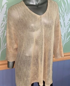 Nic+Zoe Hi-Lo Cover-Up Light Sweater Top Size 1X - Picture 1 of 7