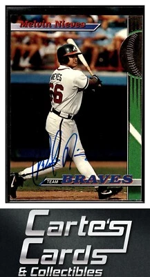 Melvin Nieves 1993  Stadium Club Atlanta Braves #28 TTM/IP Signed Autographed - Image 1 of 2