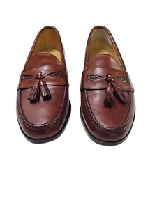 Allen Edmonds 10.5D Halbschuhe Schuhe Herren Braun Maxfield Quaste Leder Geflochten - Bild 1 von 8