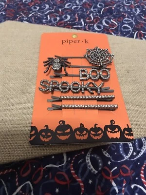 piper k halloween hair accessories Boo, Spooky, Spider,And Spider Web - Image 1 of 2