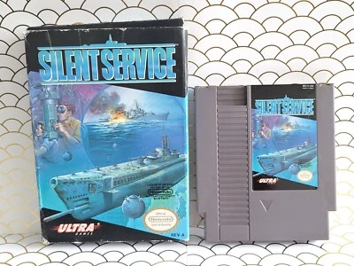 Silent Service (Nintendo Entertainment System, 1989) Authentic. Box+Cart. TESTED - Image 1 of 4