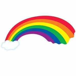 Rainbow Cardboard Cutout Wall Decoration Birthday Party Supplies - Picture 1 of 1