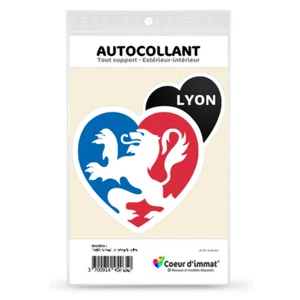 Sticker autocollant Coeur J'aime l'Lyon - Ville - Picture 1 of 6