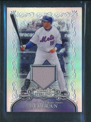 Camiseta deportiva Bowman Sterling GU 2006 reliquia #BS-CB: refractor Carlos Beltran/199 Foto 1 de 2