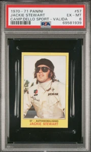 1970 Panini Campioni Dello Sport #57 Jackie Stewart F1 Card PSA 6 EX-MT Valida - Picture 1 of 2