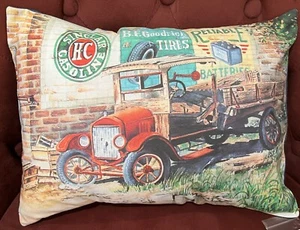 Antique Model T Truck Pat Wiles Art print 12x16  Throw Pillow Sinclair Signs - Picture 1 of 1