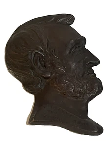 4" Lincoln Profile Metal Cast Preserve the Union 1864, PM co 1864 - Picture 1 of 6