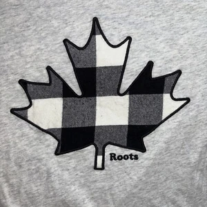 Roots Canada T-Shirt - Medium - grau - kariert kariert Maple Leaf - Bild 1 von 10