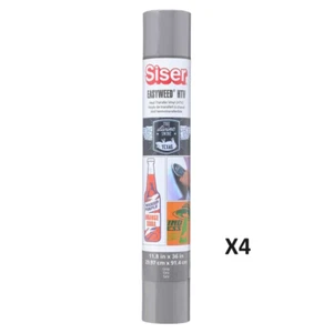 X4 Siser HTV EasyWeed Heat Transfer Vinyl 11.8" x 36" Gray T-Shirt Textile Craft - Picture 1 of 3