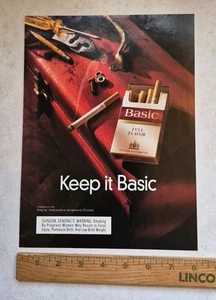 BASIC Cigarettes Magazine Print Ad Advertisement Vintage 1999 Keep It Basic  - Picture 1 of 2